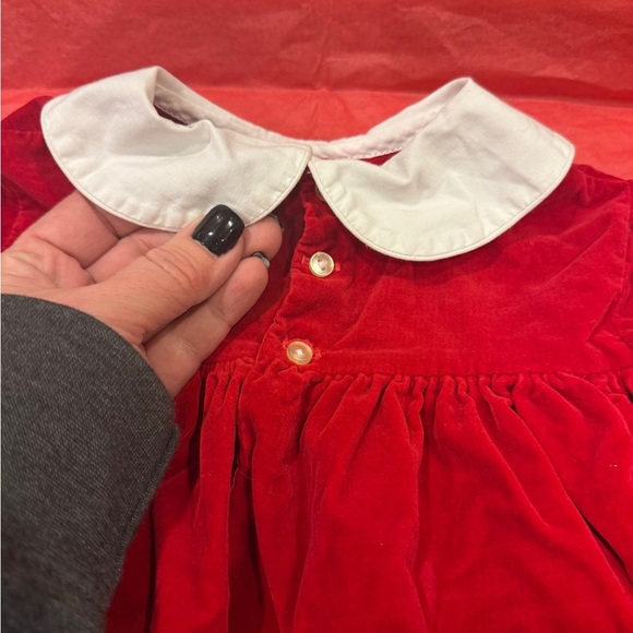 Nannette Red & White Holiday Baby Girl 18 month Dress Vintage Christmas Outfit - Picture 6 of 16